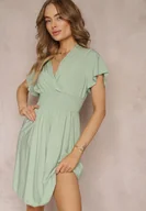 Sukienki - Miętowa Sukienka z Wiskozy Jadith - Renee - miniaturka - grafika 1