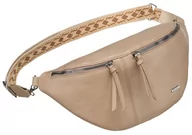 Nerki - Nerka eko damska Rovicky crossbody saszetka na ramię miejska torebka na biodra, beżowy - miniaturka - grafika 1