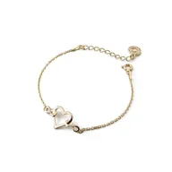 Bransoletki - Bransoletka na łańcuszku anker, serce i nieskończoność, srebro 925 w złotym pokryciu - miniaturka - grafika 1