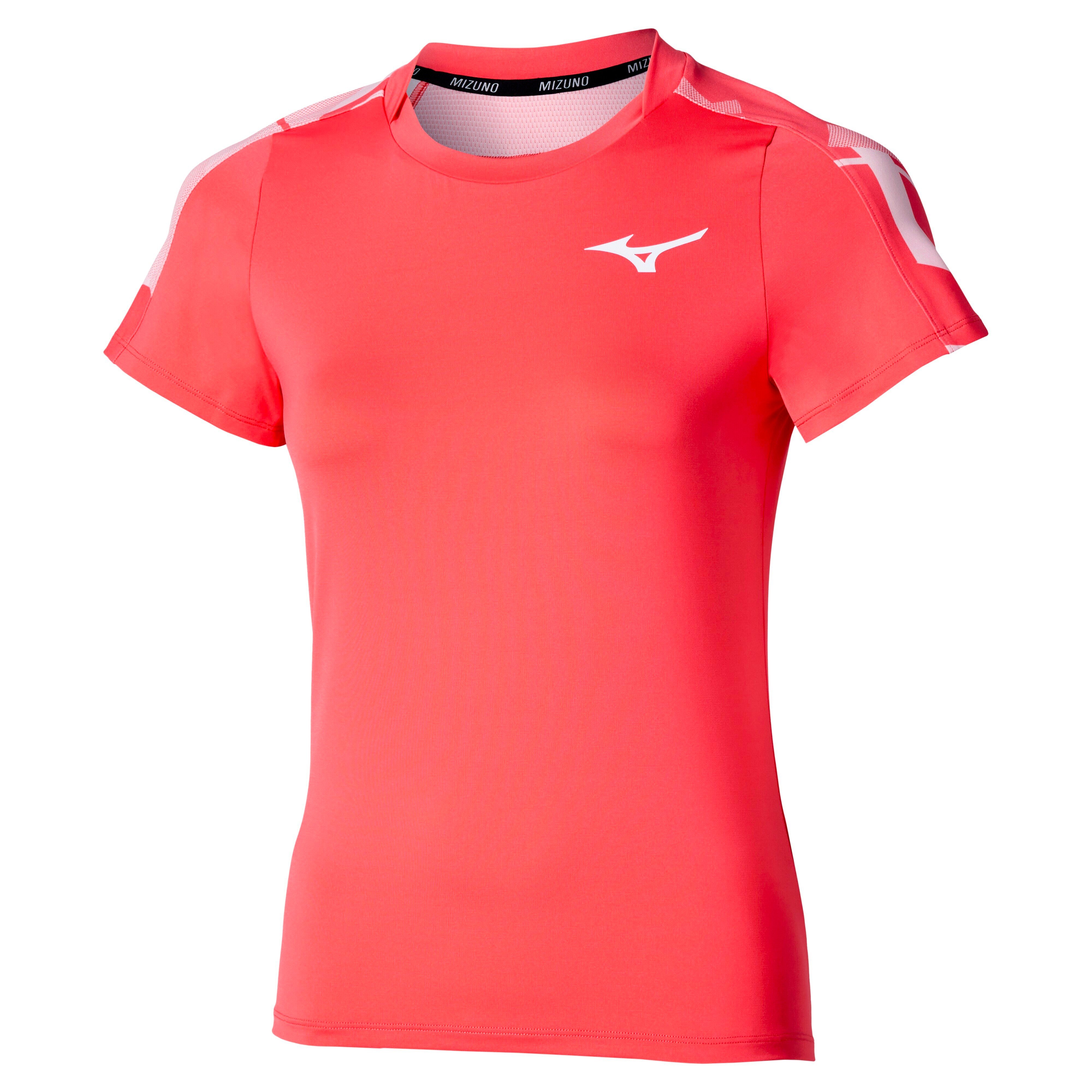 Koszulka damska Mizuno Daybreakers Printed SS Tee W Calypso Coral L