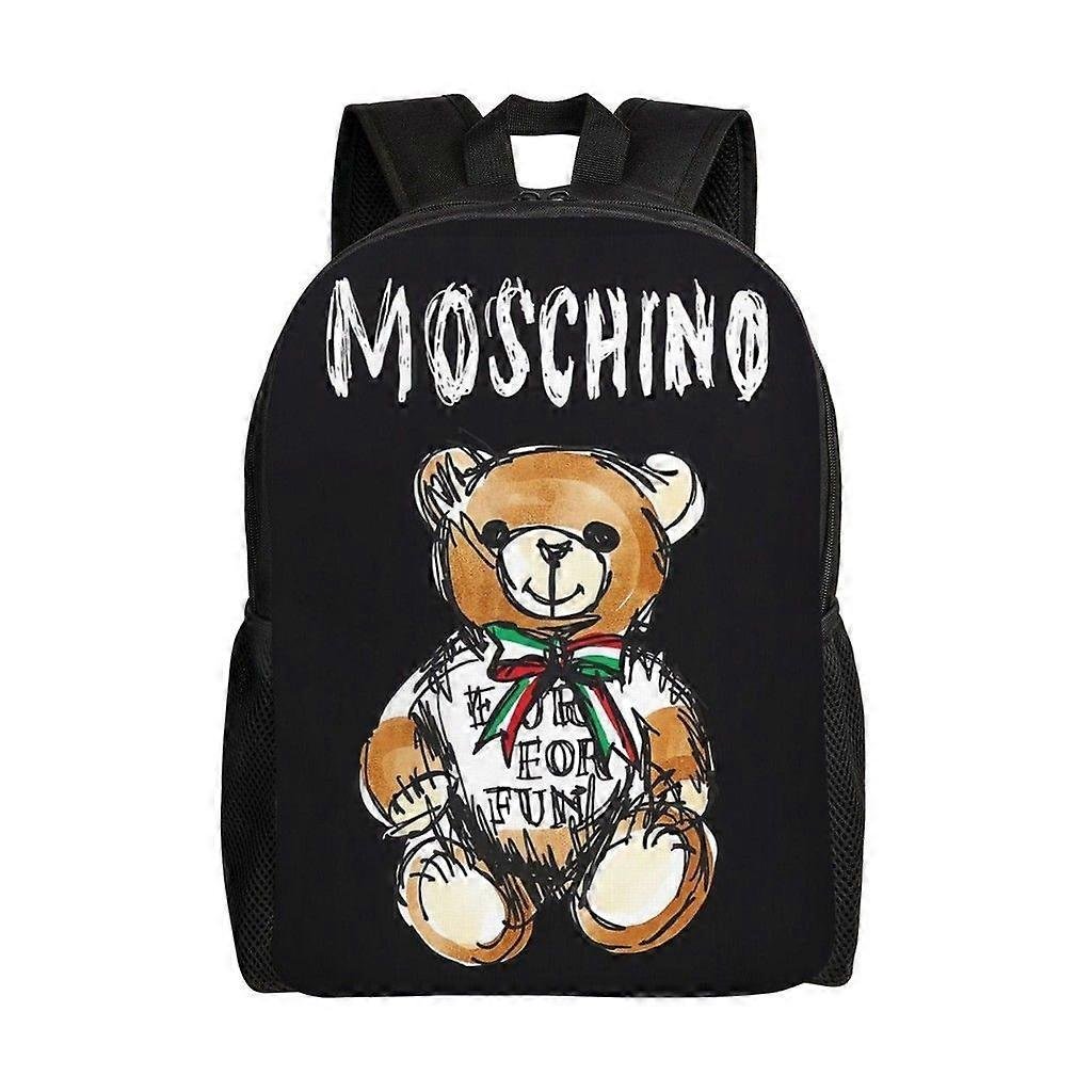 Wszechstronny plecak Moschino Zmywalny plecak szkolny w stylu casual Modna torba na komputer z tkaniny Oxford Unisex-hk3097