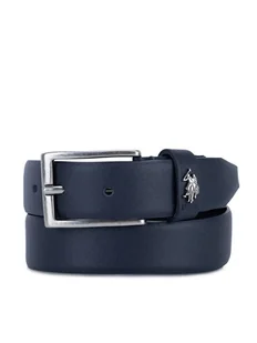 U.S. Polo Assn. Pasek AIUXT2375MHN Granatowy - Paski - miniaturka - grafika 1