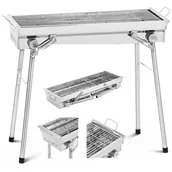 Inne urządzenia gastronomiczne - Grill węglowy ze składanym rusztem 43 x 25 cm STAL - miniaturka - grafika 1