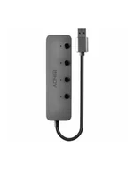 Huby USB - Hub USB 3.0 LINDY On/Off Switches 4 Port szary - miniaturka - grafika 1