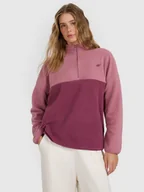 Bluzy damskie - Damski polar ze stójką 4F 4FWAW25TFLEF421 - różowy - miniaturka - grafika 1