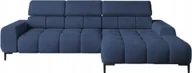 Sofy i kanapy - DomoHome Narożnik tapicerowany w kształcie litery L prawy bok 177x270 cm Narożnik z funkcją spania Sofa rozkładana Funkcja spania Mała 3 siedziska Regulowane zagłówki Regulowane siedzisko Niebieski - miniaturka - grafika 1