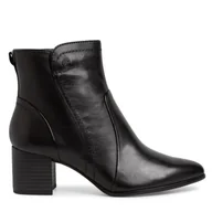 Botki damskie - Tamaris Comfort Damskie 8-85310-41 skórzane Comfort Fit wymienna wkładka, elegancka koronka, buty na obcasie, proste botki, czarny, 42 EU Weit - miniaturka - grafika 1