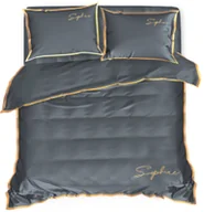 Pościel - Pościel Z Haftem 200X220 Soft Szara 2607 - miniaturka - grafika 1
