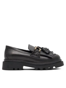 Badura Loafersy 22SS24 Czarny - Półbuty damskie - miniaturka - grafika 1