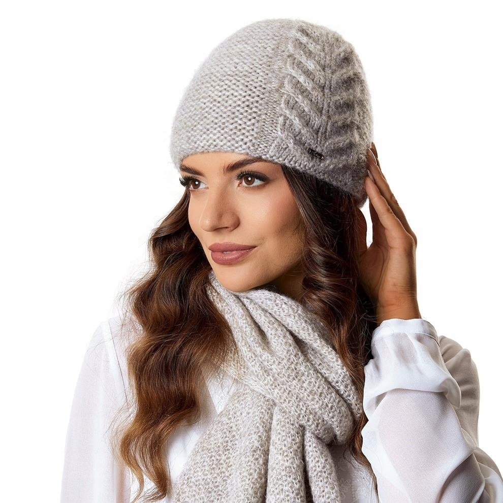 Czapka damska LAVANDA Jasny beż