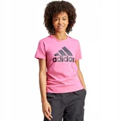 Koszulki i topy damskie - Koszulka damska adidas Loungewear Essentials Logo Tee różowa IR5413 S - miniaturka - grafika 1