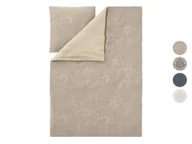 Pościel - LIVARNO® Pościel dwustronna z bawełny satynowej, 140 x 200 cm - miniaturka - grafika 1