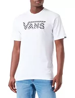 Koszulki męskie - Vans Koszulka męska w kratkę, Biało-czarny, M - miniaturka - grafika 1