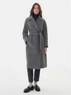 Płaszcze damskie - Weekend Max Mara Płaszcz wełniany Resina 2525016102 Szary Regular Fit - miniaturka - grafika 1