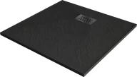 Brodziki prysznicowe - Mexen Hugo brodzik kwadratowy SMC 90 x 90 cm, czarny, maskownica czarna - 42709090-B - miniaturka - grafika 1