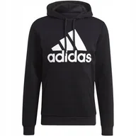 Bluzy męskie - Bluza męska adidas Essentials Fleece Big Logo Hoodie czarna GK9220 L - miniaturka - grafika 1
