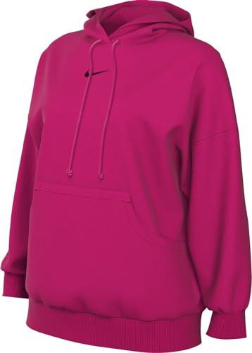 Nike Damska bluza Top W NSW Phnx FLC Os Po Hoodie, Fireberry/Black, DQ5860-615, XL