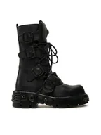 Glany damskie - NEW ROCK Glany M-373-S18 Czarny - miniaturka - grafika 1