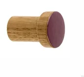 Wieszaki i stojaki - Wieszak ścienny Simple Drewniany Emaliowany Ciepły Fioletowy - Olej Bezbarwny Półmat - miniaturka - grafika 1