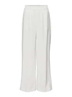 VERO MODA VMCARMEN HR Wide Pull-ON Pant Noos spodnie damskie z szerokimi nogawkami, Snow White, (XS) W / 32L - Spodnie damskie - miniaturka - grafika 1