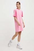 Sukienki - adidas sukienka bawełniana kolor różowy mini oversize IR6055 - miniaturka - grafika 1