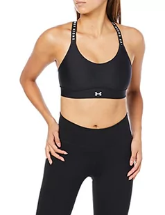 Under Armour Damski biustonosz sportowy Infinity Covered Mid Czarny/czarny/szary (001) L - Biustonosze - miniaturka - grafika 1