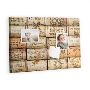 Kolorowy Organizer - Tablica Korkowa z Pinezkami - Korki wina 60x40 cm - Tablice i flipcharty - miniaturka - grafika 1