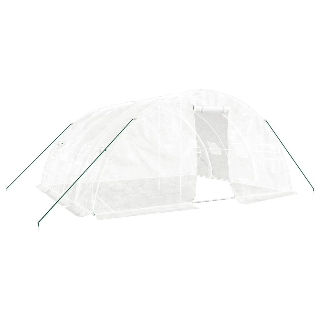 Prolenta Premium - Szklarnia z ramą stalową biała 20 m² 5x4x2,3 m