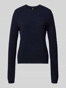 Sweter z dzianiny o kroju regular fit z mieszanki wiskozy model ‘FIA’ - Swetry damskie - miniaturka - grafika 1
