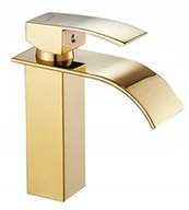 Baterie umywalkowe - Bateria Umywalkowa Nablatowa Niska L. Gold Lotus - miniaturka - grafika 1