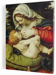 Matka Boża karmiąca - obraz religijny na płótnie canvas - Ikony i obrazy sakralne - miniaturka - grafika 1