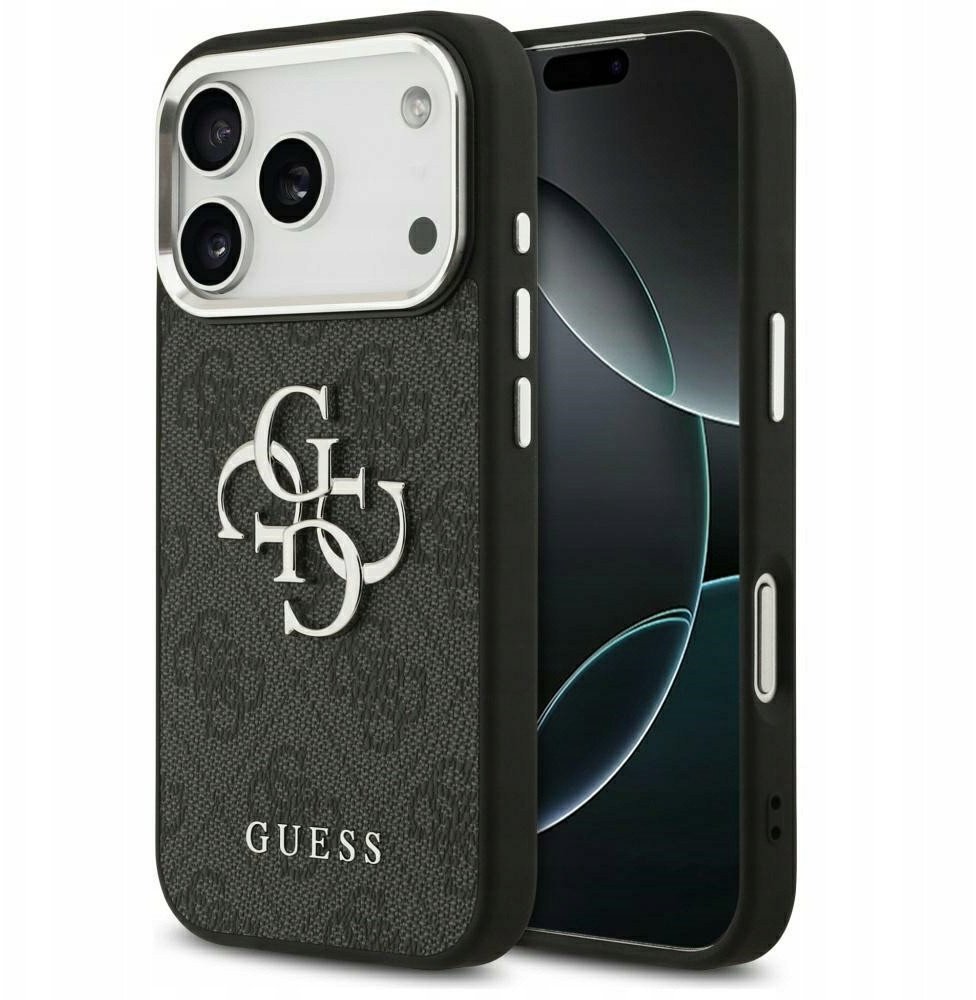 Etui Guess 4G Big 4G Classic Logo do iPhone 17 Pro Max czarny srebrny