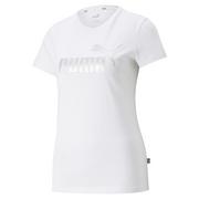 Koszulki i topy damskie - Puma Koszulka Damska T-Shirt Ess Metallic Logo Tee Biała 848303 02 L - miniaturka - grafika 1