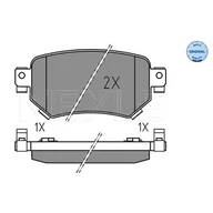 Klocki hamulcowe - Klocki hamulcowe - komplet MEYLE 025 223 4915 - miniaturka - grafika 1