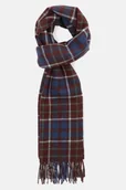 Apaszki i szaliki męskie - Szal Męski Granatowo-Brązowy W Kratę - miniaturka - grafika 1