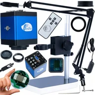 Mikroskopy i lupy - Rosfix Regulowany wysięgnik do mikroskopu cyfrowego ODM-180X 50mm + Platforma do ODM-100X 50mm i 40mm + Kamera Draco Blue PRO KMDBP-HDMI-VG Seria Pl.. - miniaturka - grafika 1