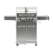 Grille gazowe - GRILL GAZOWY 3+1 STAL NIERDZEWNA 11,5KW, Z SZYBĄ - miniaturka - grafika 1