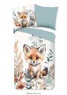 Pościel dla dzieci - Pościel dla dziecka lisek lis kwiaty 140x200 135x200 bawełniana - miniaturka - grafika 1