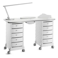 Meble kosmetyczne - 267 DECOR Stolik do manicure podwójny Pochłaniacz Pyłu: Bez Pochłaniacza - miniaturka - grafika 1