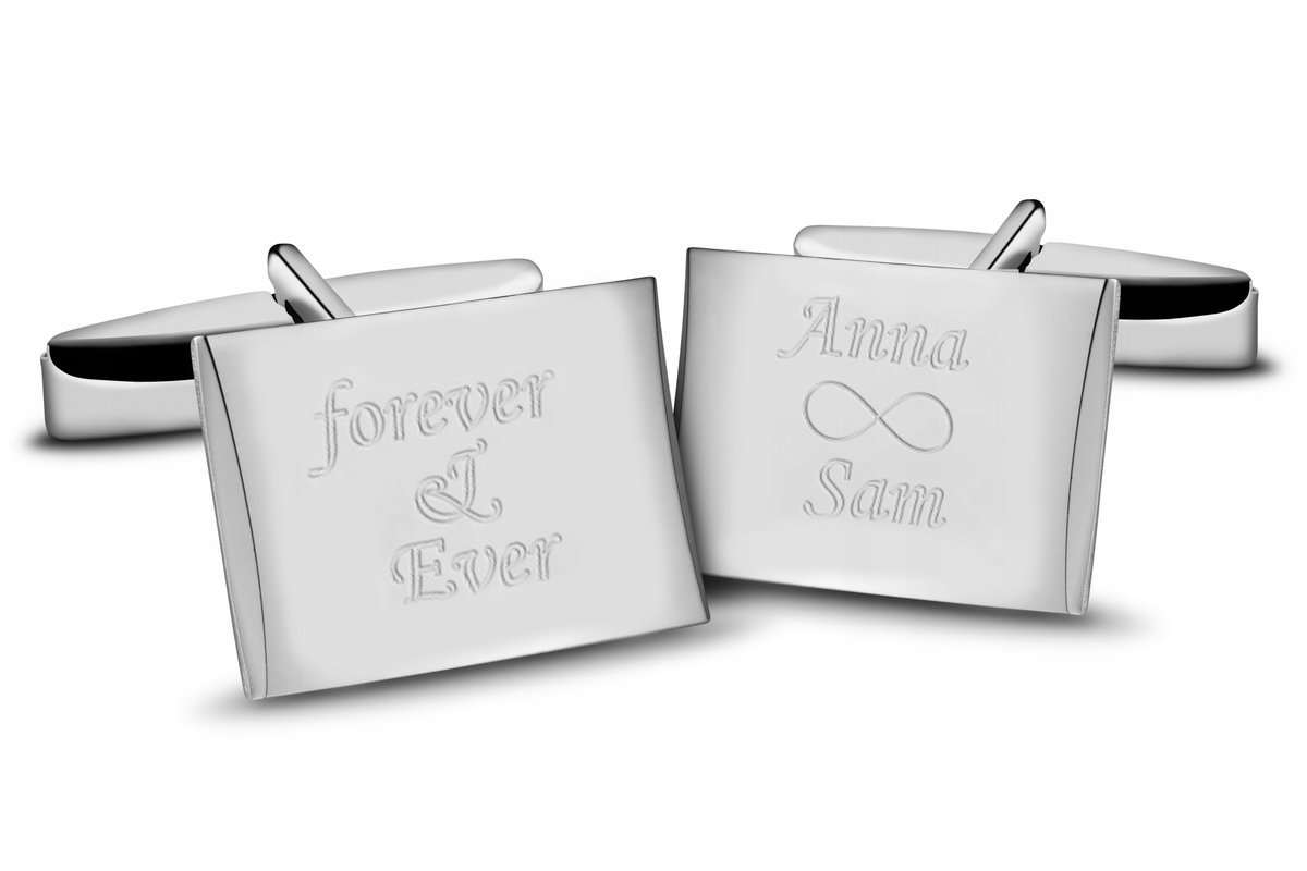 Mankietowe spinki forever & ever srebro 925