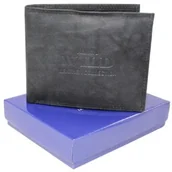 Portfele - Portfel Męski Skórzany WILD Skóra Naturalna Duży Poziomy Bez Zapięcia 0226 CZARNY 12,5 x 10 x 3 [cm] - miniaturka - grafika 1