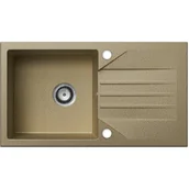 Zlewozmywaki - EOS Zlewozmywak granitowy EVINION piaskowy (z ociekaczem) - miniaturka - grafika 1