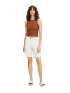 Spodenki damskie - TOM TAILOR Damski Szorty bermudy chinosy 1031730, 10315 - Whisper White, 34 - miniaturka - grafika 1