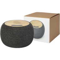 Głośniki przenośne - Ecofiber głośnik Bluetooth® z bambusa/RPET i bezprzewodowa ładowarka indukcyjna - miniaturka - grafika 1