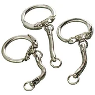 Biżuteria - akcesoria - Niklowane breloki do kluczy - opakowanie 10 sztuk - miniaturka - grafika 1