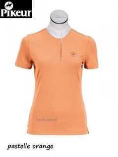 Koszulki jeździeckie - PIKEUR Koszula konkursowa elastyczna junior pomarańczowa - grafika 1