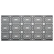 Dywany zewnętrzne - Beliani Dywan na zewnątrz czarny 90 x 180 cm BIDAR Dywan na zewnątrz czarny 90 x 180 cm BIDAR - miniaturka - grafika 1