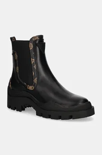 Guess sztyblety YESSES2 damskie kolor czarny na platformie FLFYSS ELE10 - Botki damskie - miniaturka - grafika 1