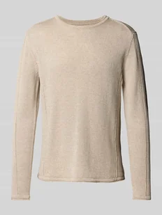 Sweter z dzianiny z prążkowanymi wykończeniami - Swetry męskie - miniaturka - grafika 1