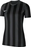Koszulki i topy damskie - Nike Damska koszulka Striped Division Iv Jersey Ss Women T-Shirt szary antracytowy/czarny/biały XS - miniaturka - grafika 1